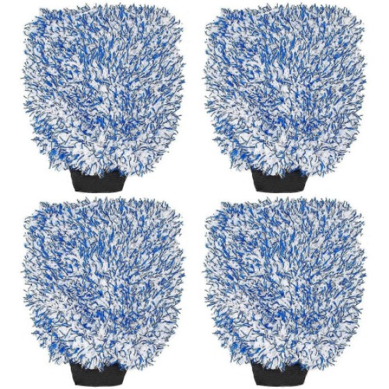 2024 Pack of 4 Microfiber Cleaning Gloves, Professional Sponge Gloves for Washing